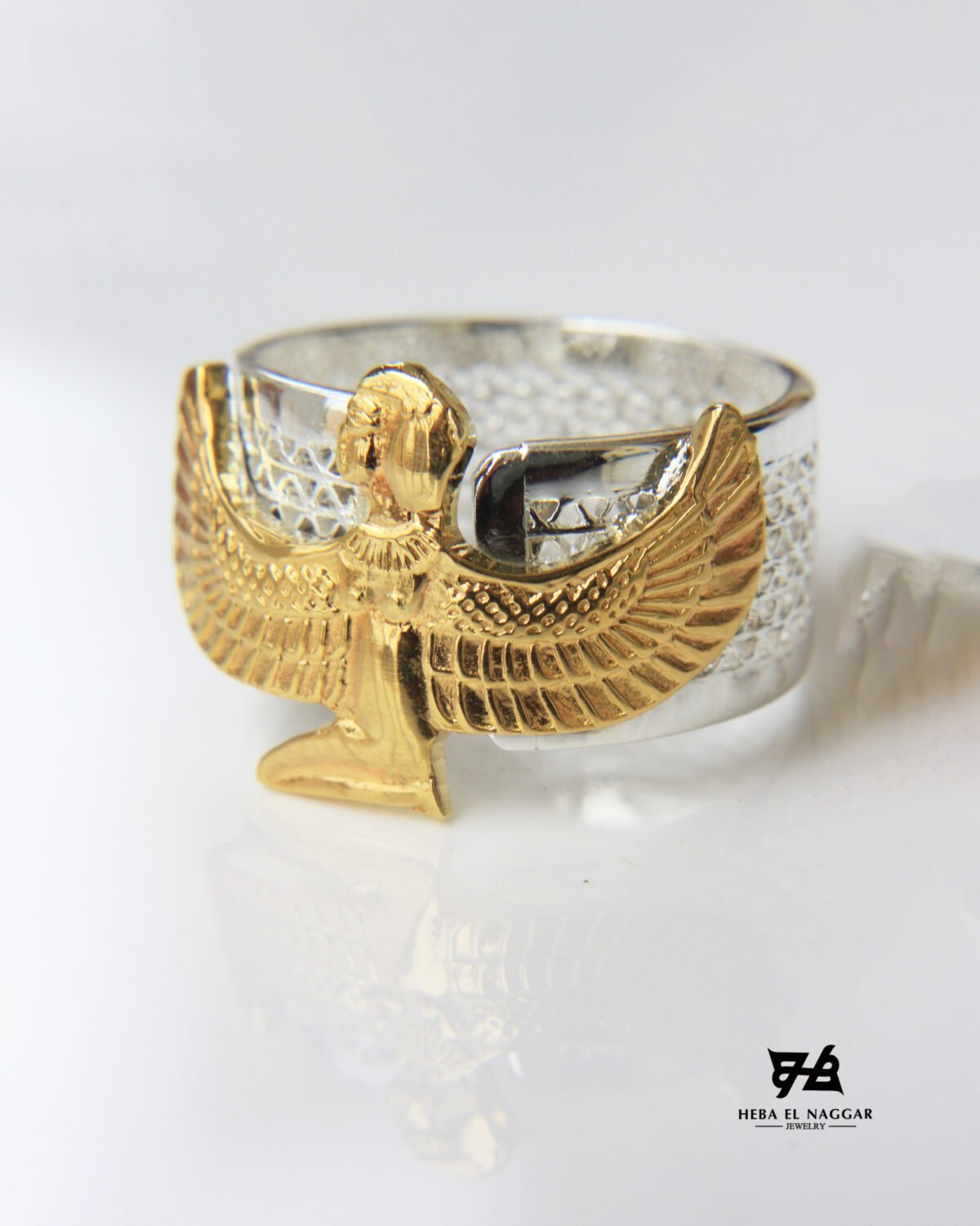 Isis silver ring
