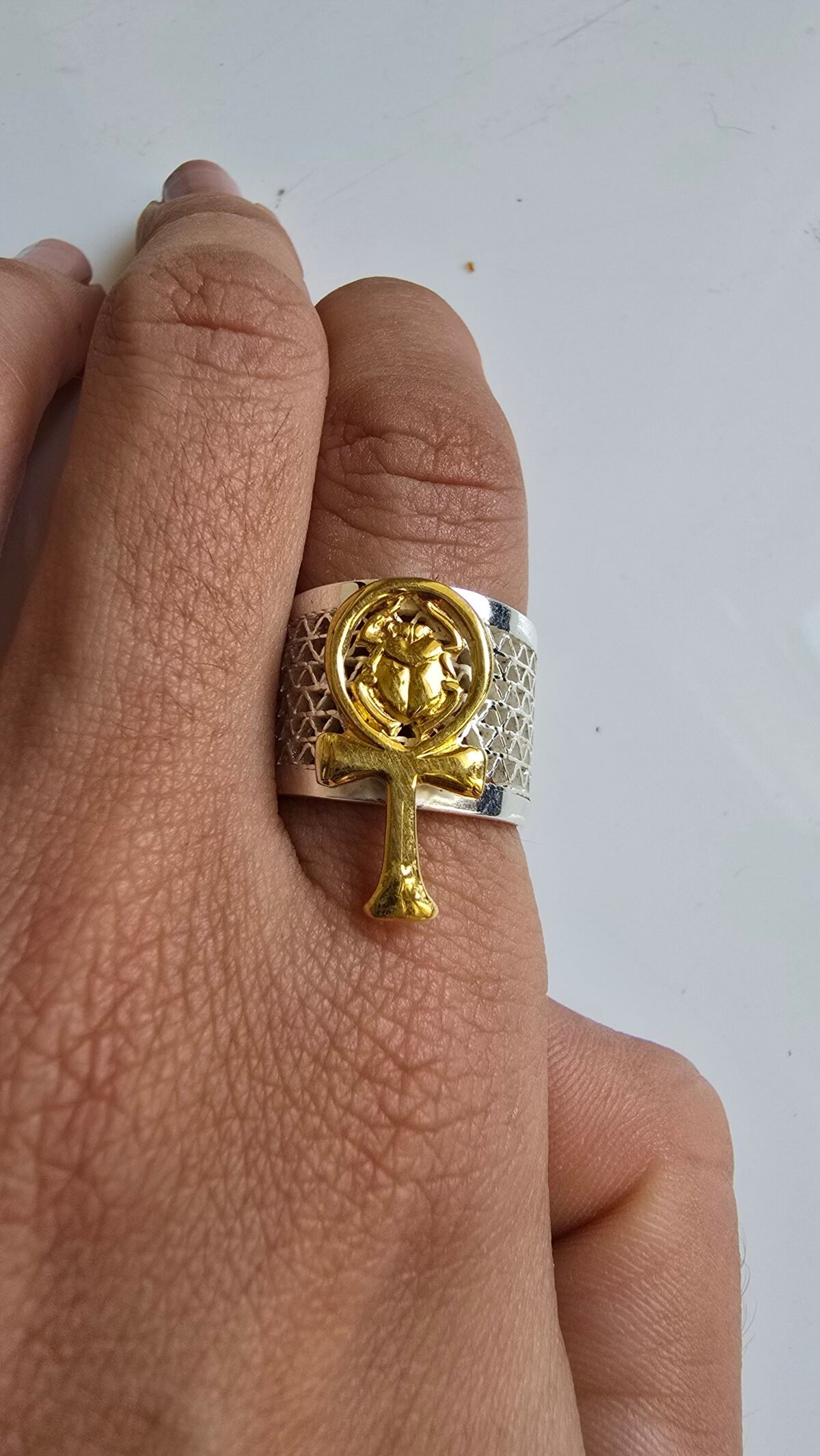 Key of Life Silver Ring