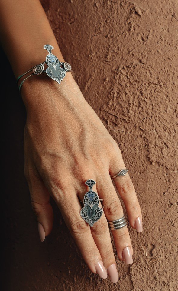 Silence of Beauty Bracelet modern silver in Egypt